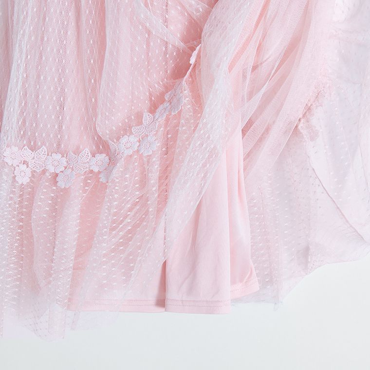 Cool Club, Sukienka dziewczęca z krótkim rękawem, różowa