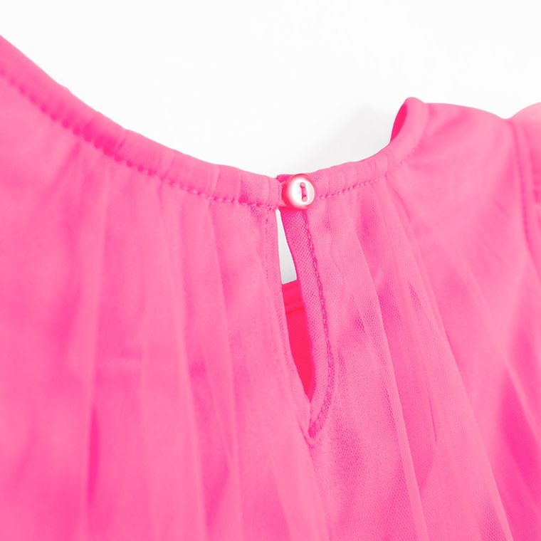 Cool Club, Sukienka dziewczęca z krótkim rękawem, różowa