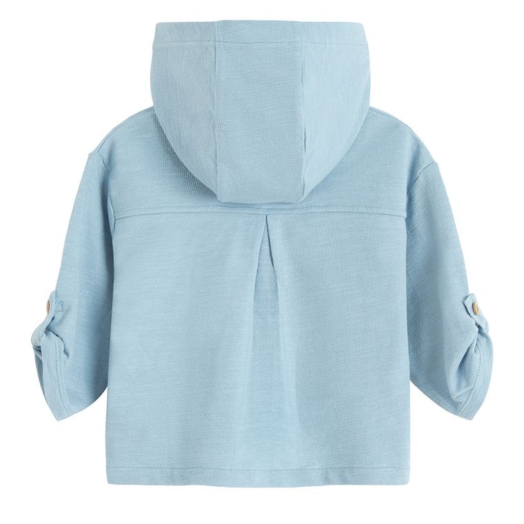 Cool Club, Sweter chłopięcy z kapturem, rozpinany, niebieski