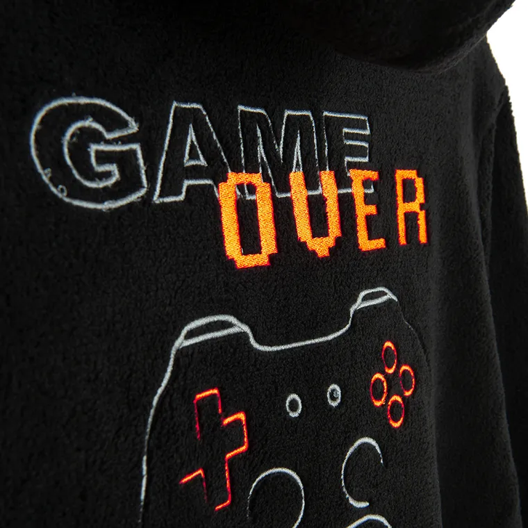 Cool Club, Szlafrok chłopięcy z kapturem, czarny