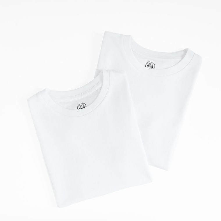 Cool Club, T-shirt chłopięcy, biały, zestaw, 2 szt.