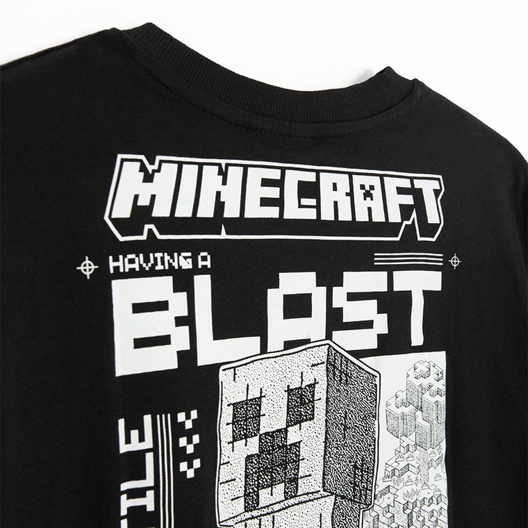 Cool Club, T-shirt chłopięcy, czarny, Minecraft