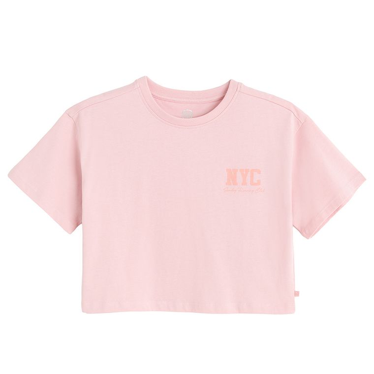 Cool Club, T-shirt dziewczęcy, crop top, mix, zestaw, 5 szt.