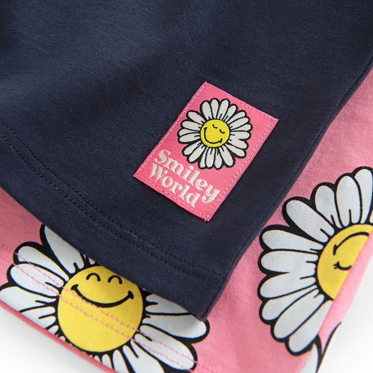 Cool Club, T-shirt dziewczęcy, mix, SmileyWorld, zestaw, 2 szt.