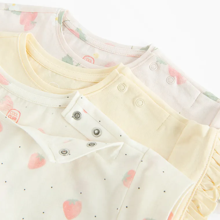 Cool Club, T-shirt dziewczęcy, mix, zestaw, 3 szt.