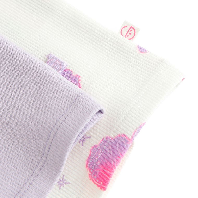 Cool Club, T-shirt dziewczęcy, prążkowany, mix, zestaw, 2 szt.