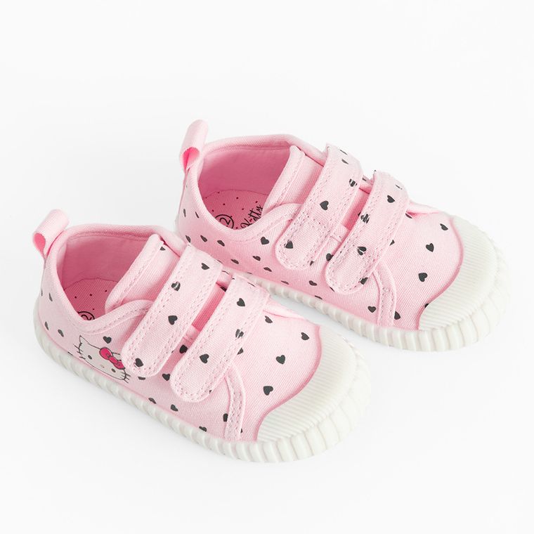 Cool Club, Trampki dziewczęce, różowe, Zdrowa Stopa, podeszwa Barefoot, Hello Kitty