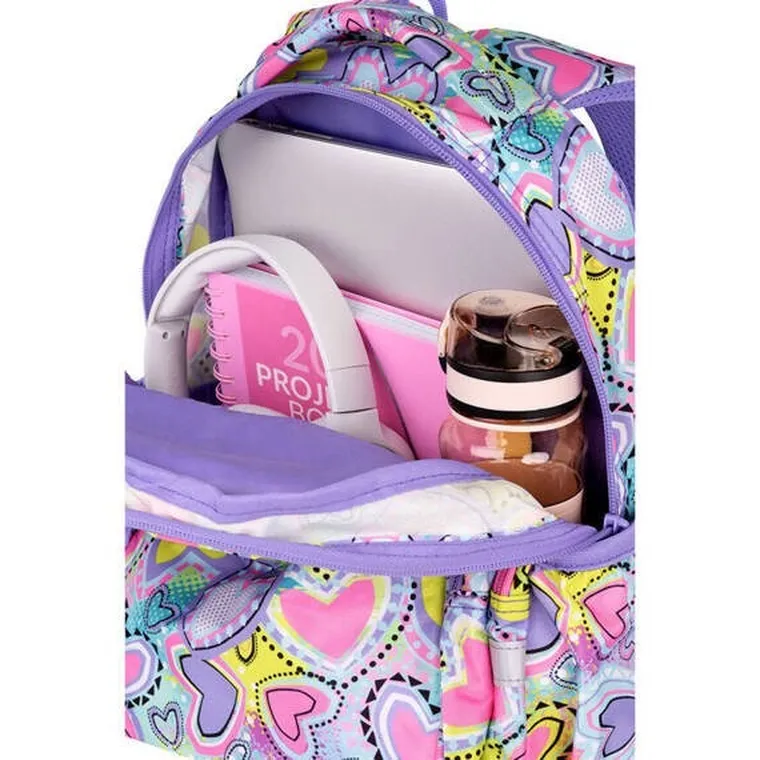 CoolPack, Jerry, plecak szkolny, 3-komorowy, Pastel Hearts