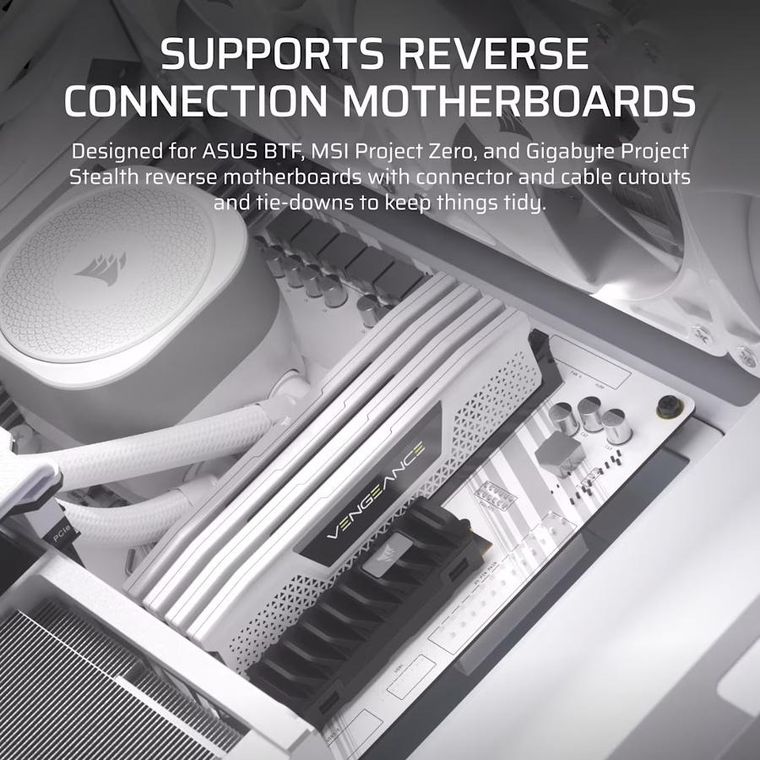 Corsair, obudowa, FRAME 4000D RS, biała, Mid Tower ATX