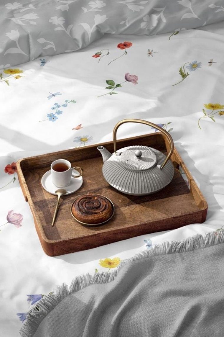 Cottage Home, Maki i rumianek, 2-częściowy komplet pościeli bawełnianej, 140-200 cm