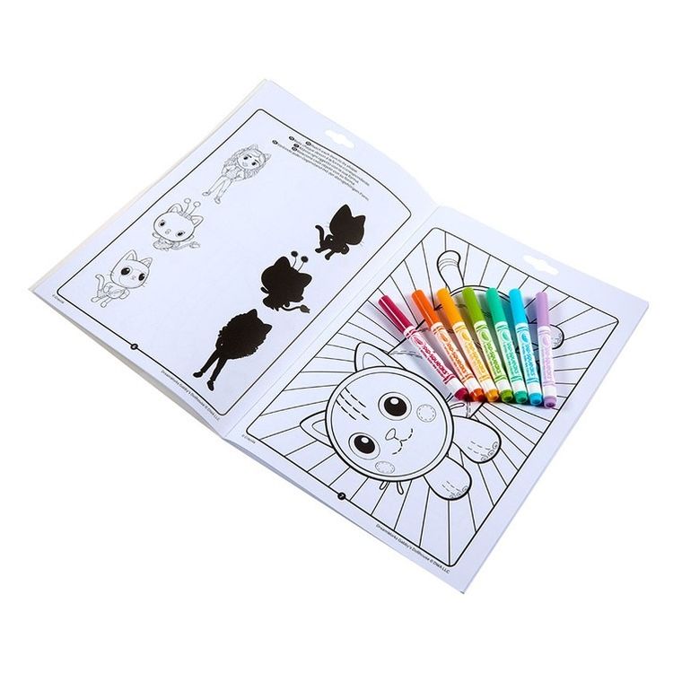 Crayola, Koci Domek Gabi, kolorowanka z łamigłówkami i flamastrami