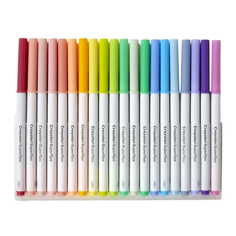 Crayola, Super Tips, flamastry zmywalne, pastelowe, 20 szt.