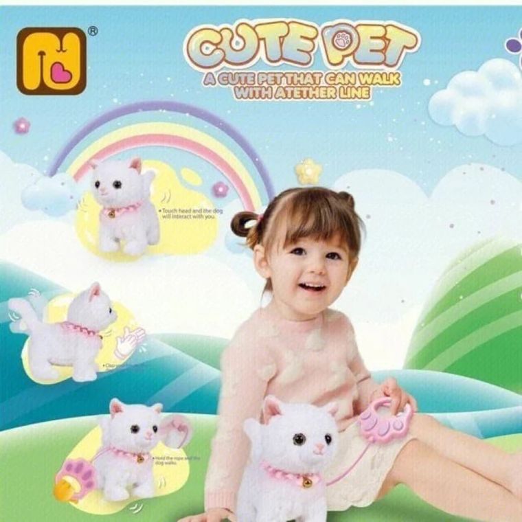 Cute Pet, Kotek na smyczy, maskotka interaktywna