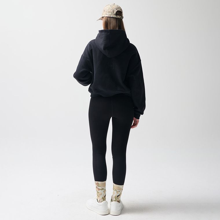 Czarna bluza cropp boxy z kapturem NOWEAR