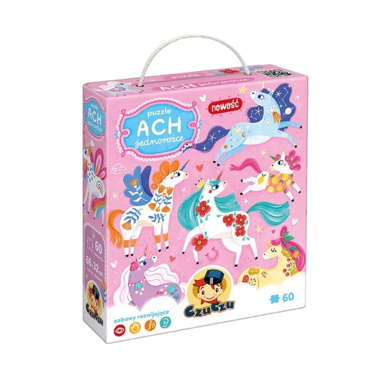 CzuCzu, Ach Jednorożce, puzzle, 60 elementów, 4+