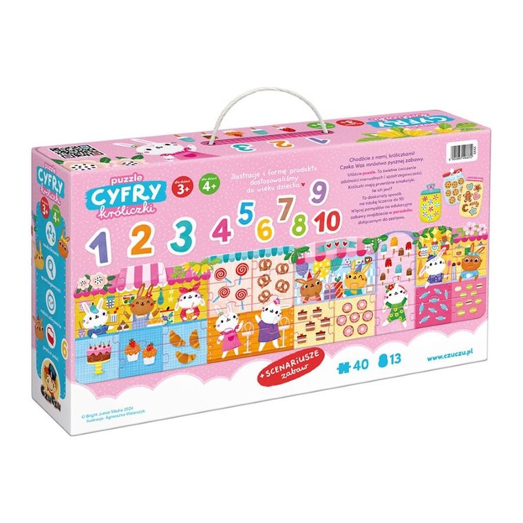 CzuCzu, Cyfry, Króliczki, puzzle, 40 elementów