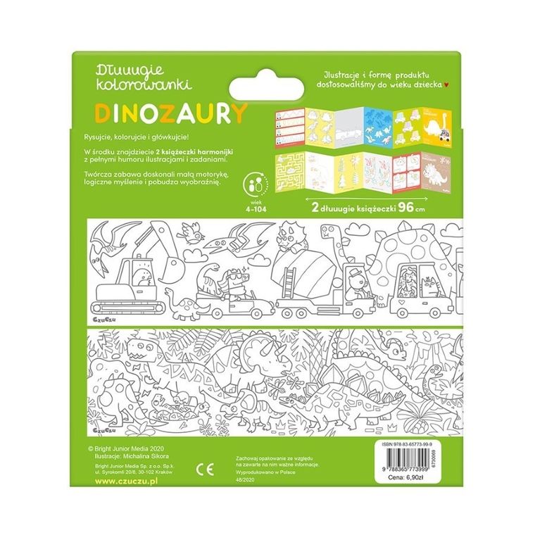 CzuCzu, Dłuuugie kolorowanki, Dinozaury