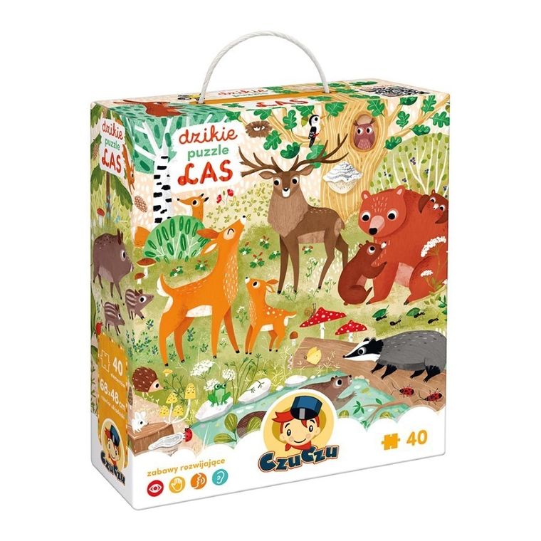 CzuCzu, Dzikie puzzle, Las, 40 elementów, 3+