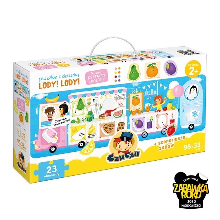 CzuCzu, Lody! Lody!, puzzle z dziurką, 23 elementy