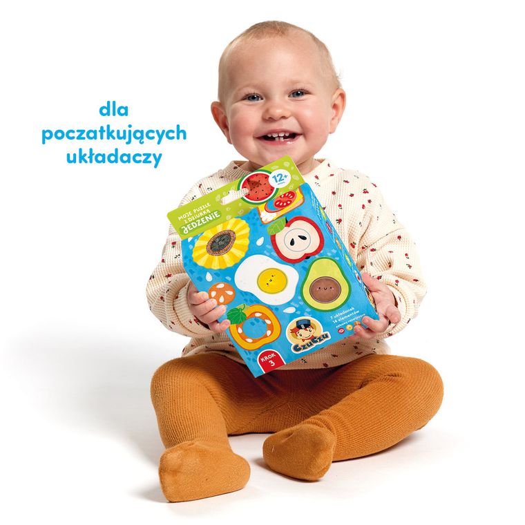 CzuCzu, Moje puzzle z dziurką, Jedzenie, pierwsze układanki, 12m+