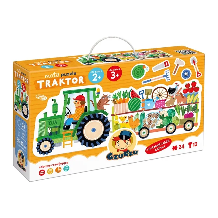 CzuCzu, Moto puzzle, Traktor, 24 elementy