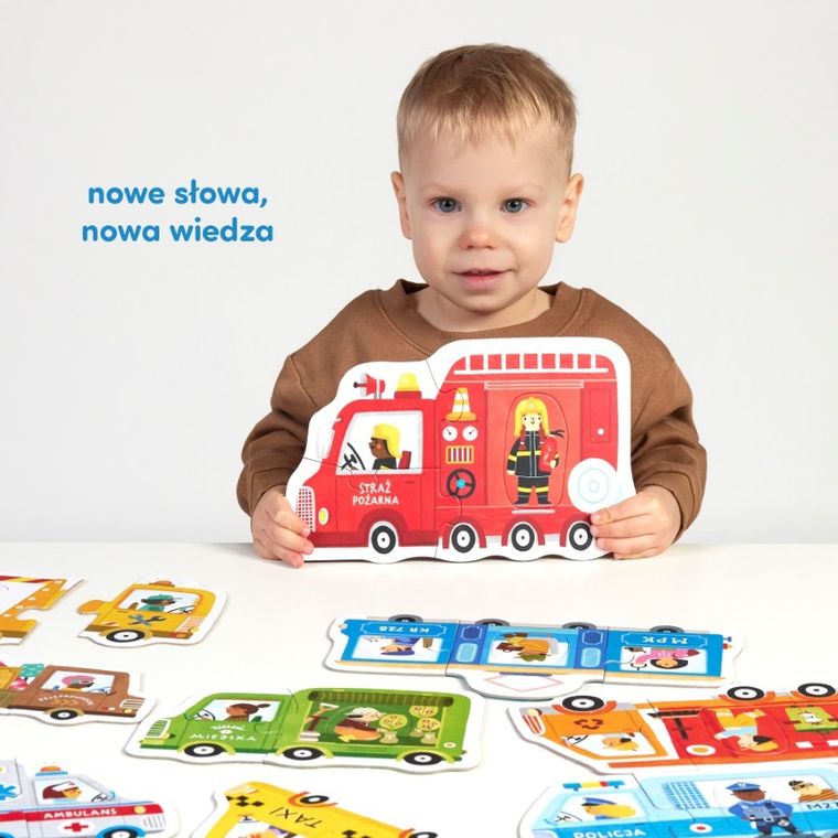 CzuCzu, Pierwsze puzzle, Pojazdy, 9 układanek, 2+