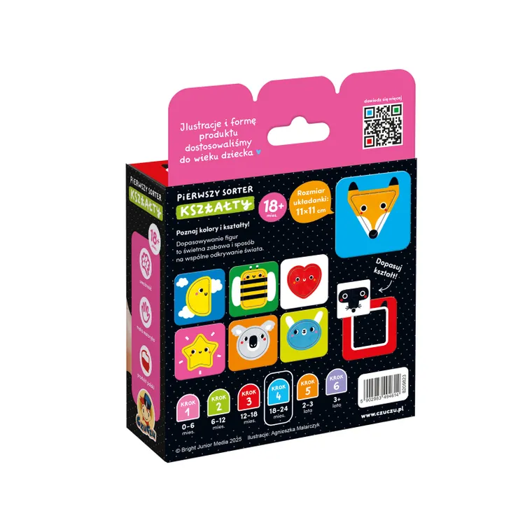 CzuCzu, Pierwszy sorter, Kształty, pierwsze puzzle, dla dzieci 18 mies.+