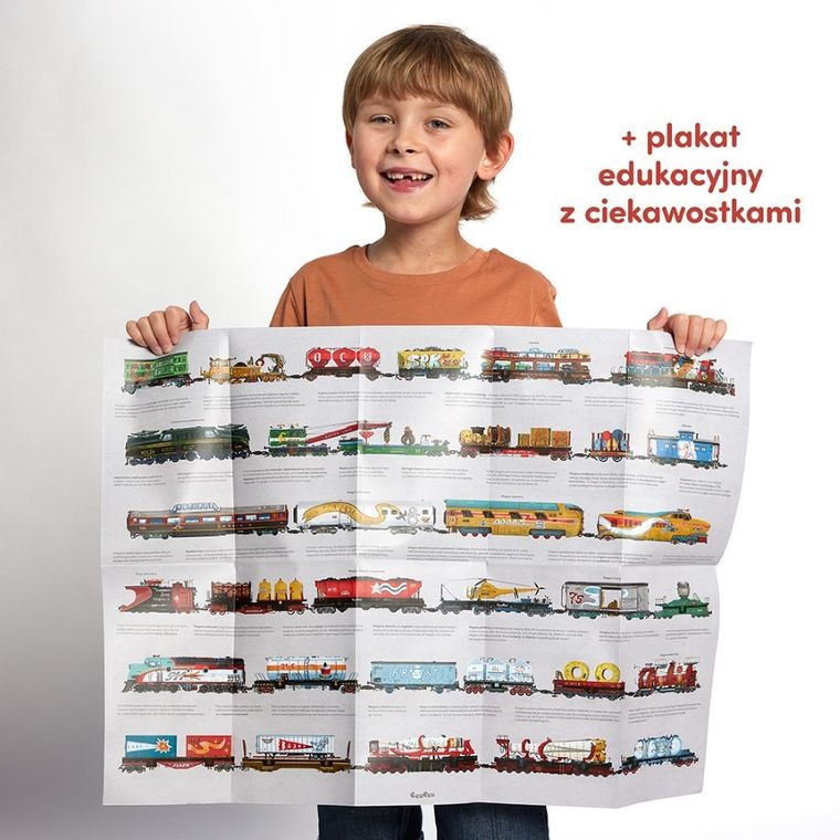 CzuCzu, Pociągi, puzzle dwustronne, 54 elementy