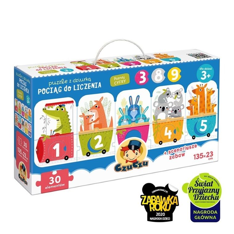 CzuCzu, Puzzle z dziurką, Pociąg do liczenia, 30 elementów