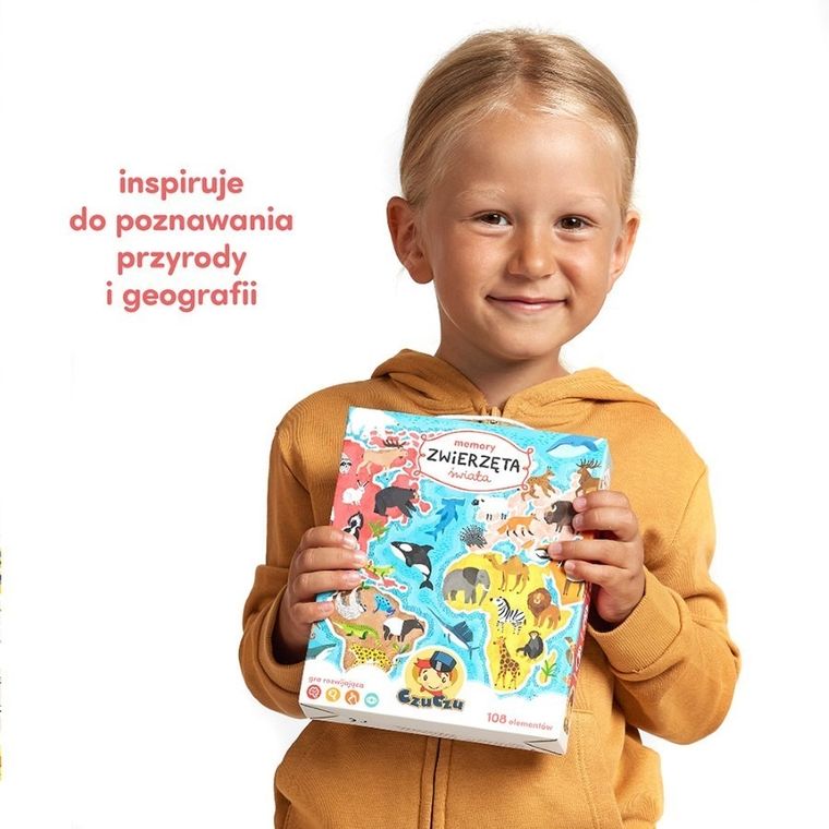CzuCzu, Zwierzęta świata, Memory, gra pamięciowa, 104 elementy