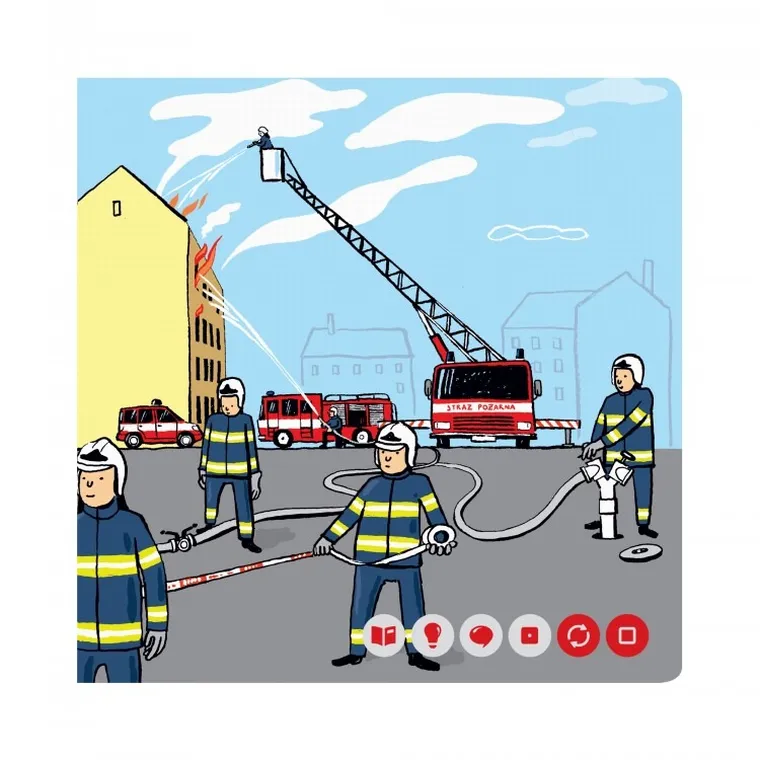 Czytaj z Albikiem. Mini książeczka. Zawody. Strażacy