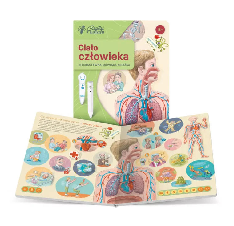 Czytaj z Albikiem. Pakiet: Mówiące pióro Albik + Ciało człowieka