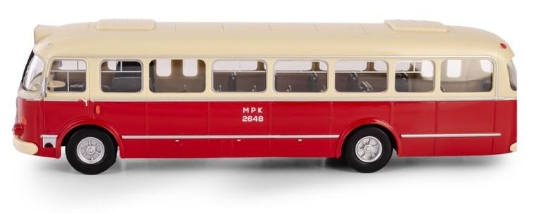 Daffi, Kolekcja Polskiej Motoryzacji, Jelcz 272 MEX, pojazd, model metalowy, czerwony, 1:43