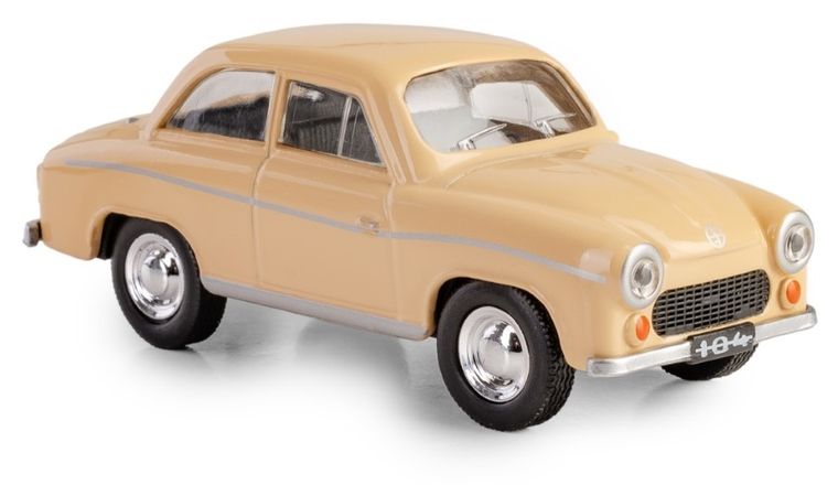 Daffi, Kolekcja Polskiej Motoryzacji, Syrena 104, pojazd, model metalowy, beżowy, 1:43