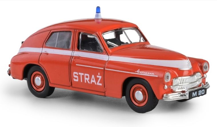 Daffi, Kolekcja Polskiej Motoryzacji, Warszawa M20 Straż, pojazd, model metalowy, 1:43