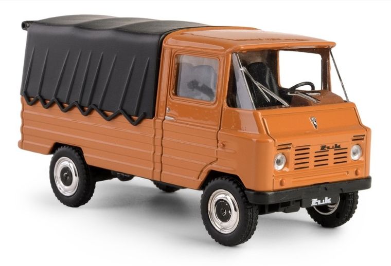 Daffi, Kolekcja Polskiej Motoryzacji, Żuk, pojazd, model metalowy, brązowy, 1:43