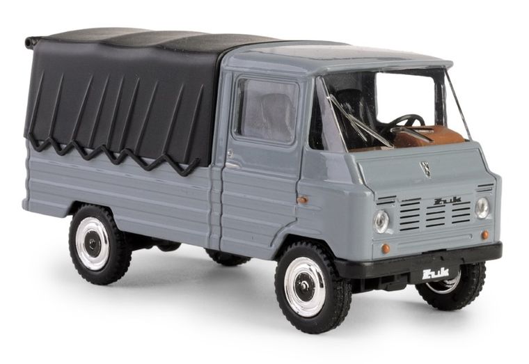 Daffi, Kolekcja Polskiej Motoryzacji, Żuk, pojazd, model metalowy, szary, 1:43