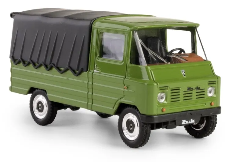 Daffi, Kolekcja Polskiej Motoryzacji, Żuk, pojazd, model metalowy, zielony, 1:43