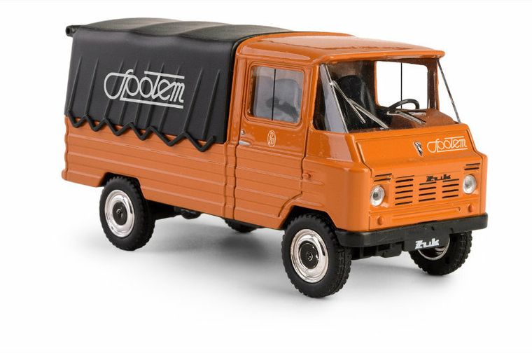 Daffi, Kolekcja Polskiej Motoryzacji, Żuk Społem, pojazd, model metalowy, brązowy, 1:43