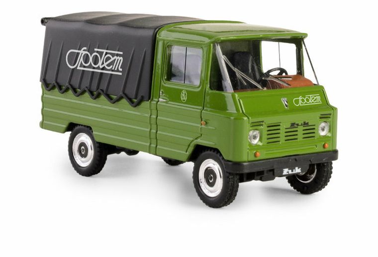 Daffi, Kolekcja Polskiej Motoryzacji, Żuk Społem, pojazd, model metalowy, zielony, 1:43