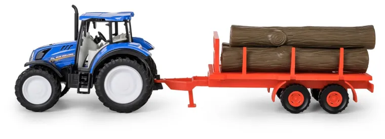 Daffi, Mały Rolnik, New Holland T5, traktor z przyczepą do przewozu, 1:32