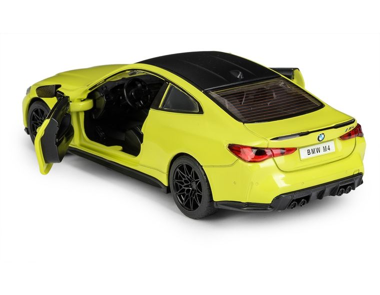 Daffi, MSZ, BMW M4, pojazd, model metalowy, żółty, 1:32