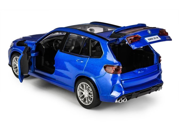 Daffi, MSZ, BMW X5M, pojazd, model metalowy, niebieski, 1:32
