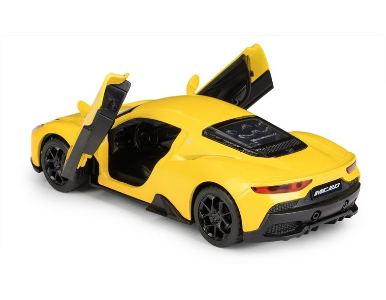 Daffi, MSZ, Maserati MC 20, pojazd, model metalowy, żółty, 1:33