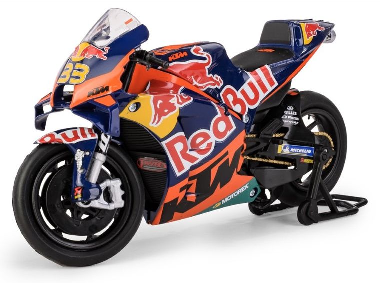 Daffi, Red Bull KTM Factory Racing Team RC16 2022 Rider: Brad Binder No.33, motocykl, model metalowy, 1:12
