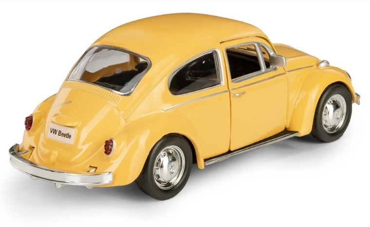 Daffi, RMZ City, Volkswagen Beetle 1967, pojazd, model metalowy, żółty, 1:32