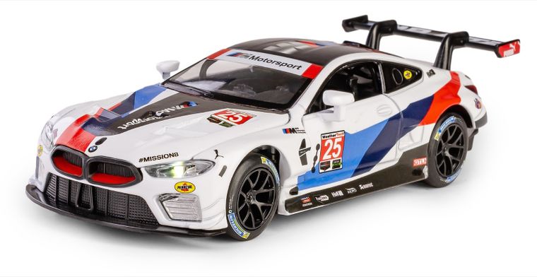 Daffi, RMZ Hobby, BMW M8 GTE 2018 #25, pojazd, interaktywny model metalowy, 1:32