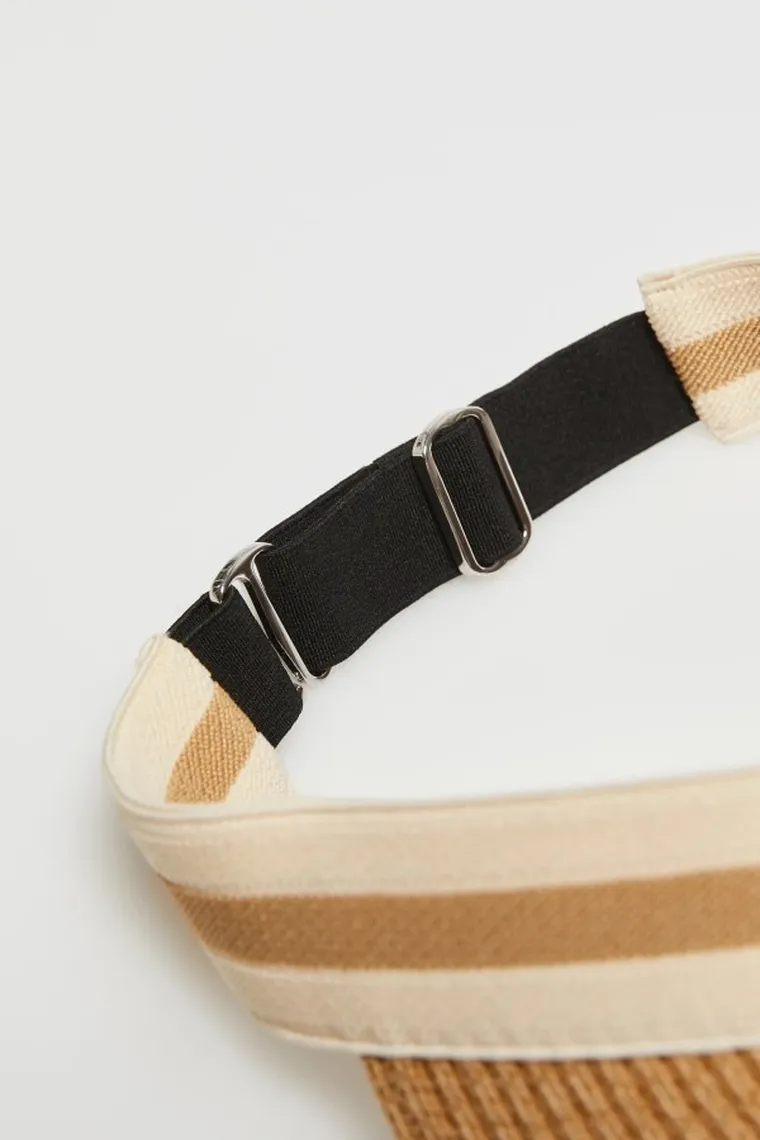 Daszek przeciwsłoneczny damski, słomiany, beżowy, Moodo