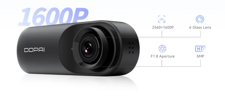 Ddpai, N3 Pro GPS, wideorejestrator, 1600p