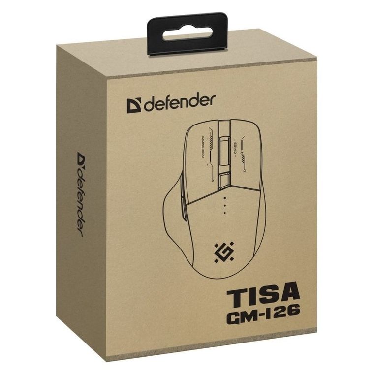 Defender, Tisa RF+BT, mysz, optic, 1600dpi, 6P, biała, GM-126